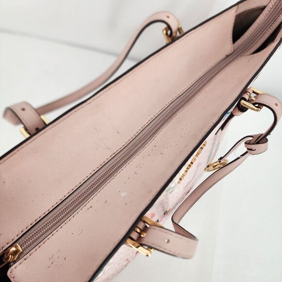 Michael Kors Gilly Beach Pink Logo Large Drawstring Travel Tote Bag - Picture 8 of 15